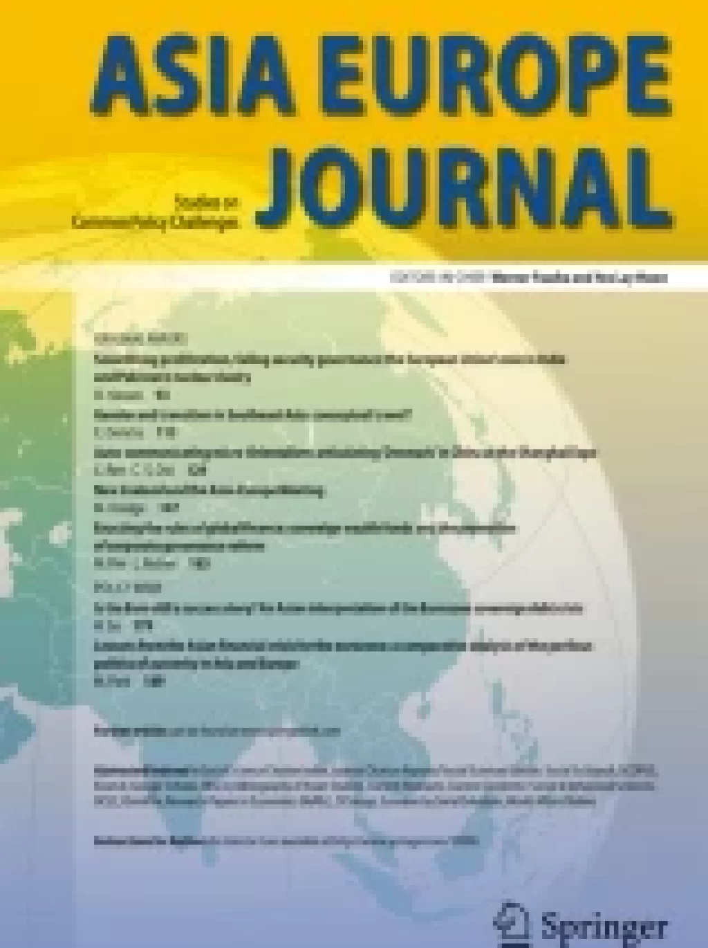 Asia Europe Journal