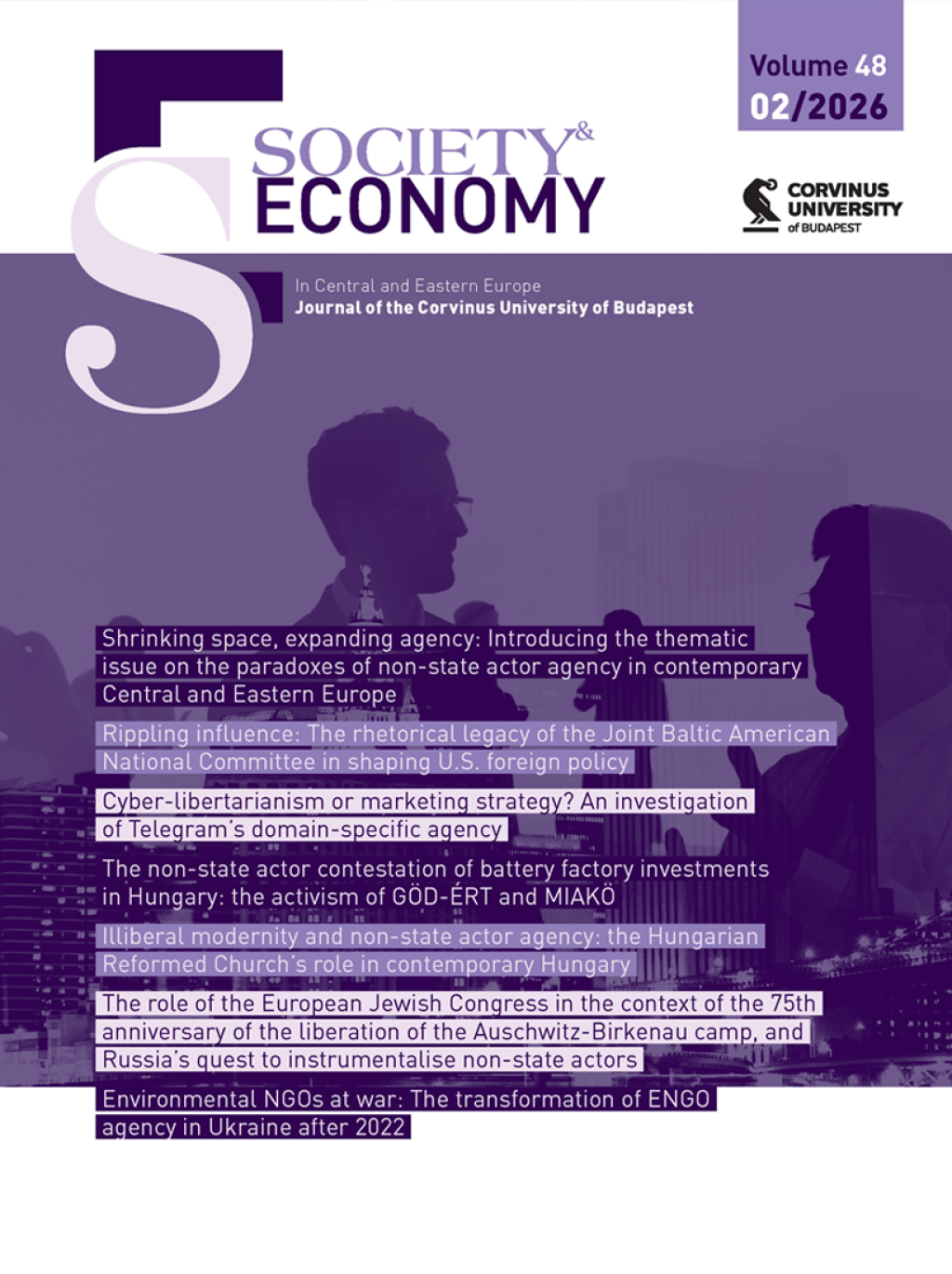 Society and Economy in Central and Eastern Europe